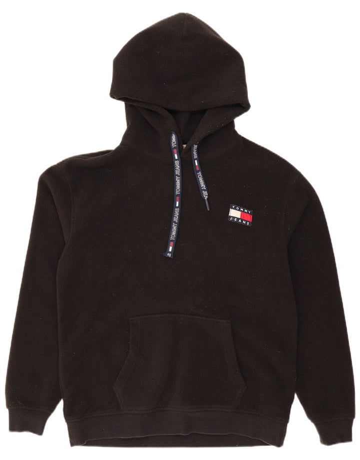 TOMMY HILFIGER Ανδρική κουκούλα Fleece Jumper Μεσαίο μαύρο πολυεστέρα
