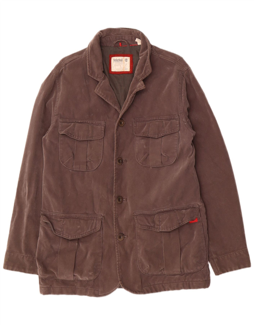 Timberland Mens Utility Jacket UK 36 Small Brown Βαμβακερό
