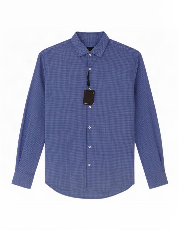 Ανδρικό πουκάμισο Massimo Dutti XL Blue Check Cotton