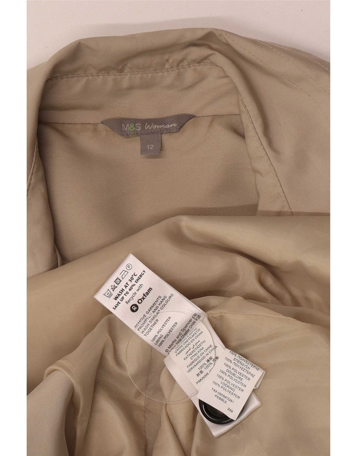 Marks & Spencer Γυναικεία καμπαρντίνα UK 12 Medium Beige Polyester Classic