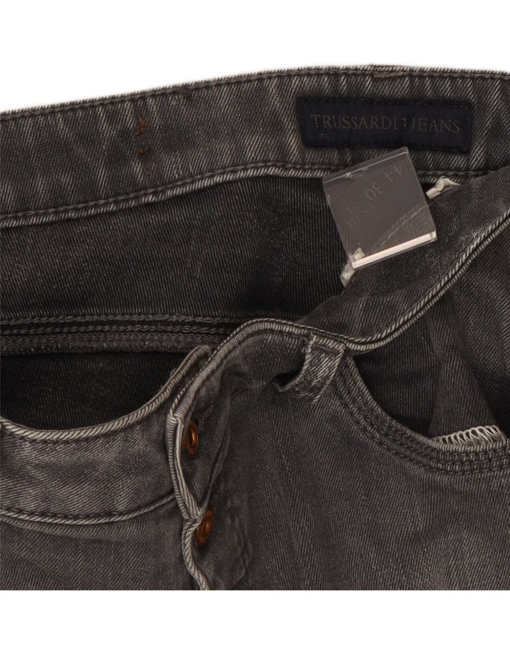 TRUSSARDI Γυναικείο Slim Jeans W28 L28 Γκρι βαμβακερό