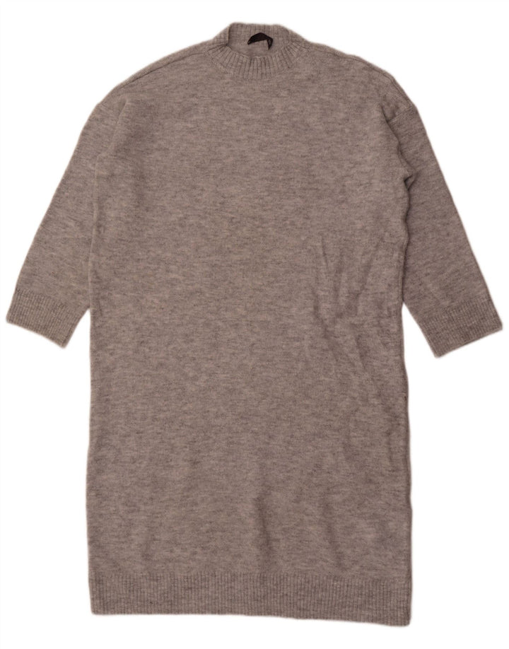 Marks & Spencer Γυναικείο Υπερμεγέθη Jumper Φόρεμα UK 16 Large Grey Acrylic