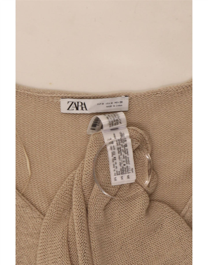 Ζακέτα Zara Γυναικεία Ζακέτα UK 14 Medium Beige Λινό