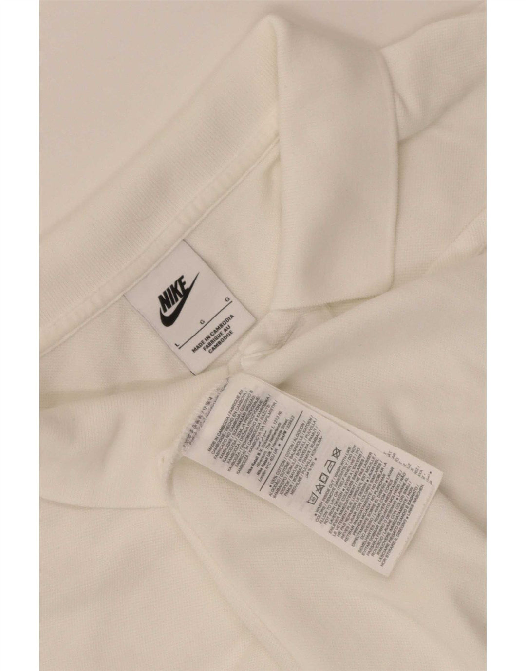 Ανδρικό μπλουζάκι πόλο Nike μεγάλο λευκό βαμβακερό