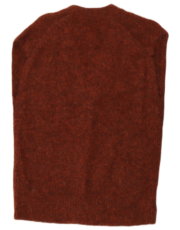 Γυναικείο Αμάνικο Ζακέτα Cos UK 6 XS Μαλλί αλπακά σε καφέ φλύκταινες