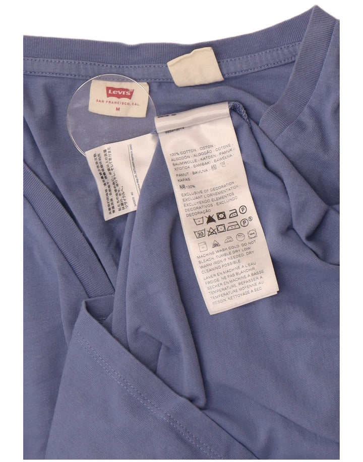 Γυναικείο T-Shirt Levi's Top UK 12 μεσαίο μπλε βαμβακερό