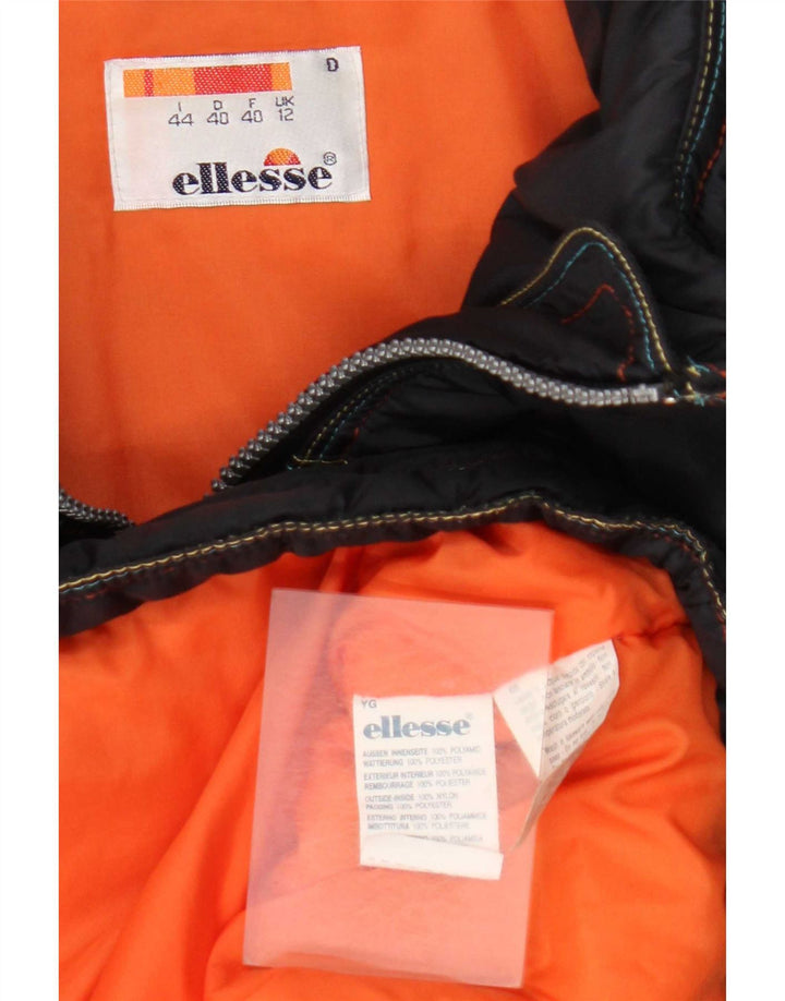 Ellesse Γυναικείο μπουφάν σκι με κουκούλα UK 12 Medium Grey Polyamide