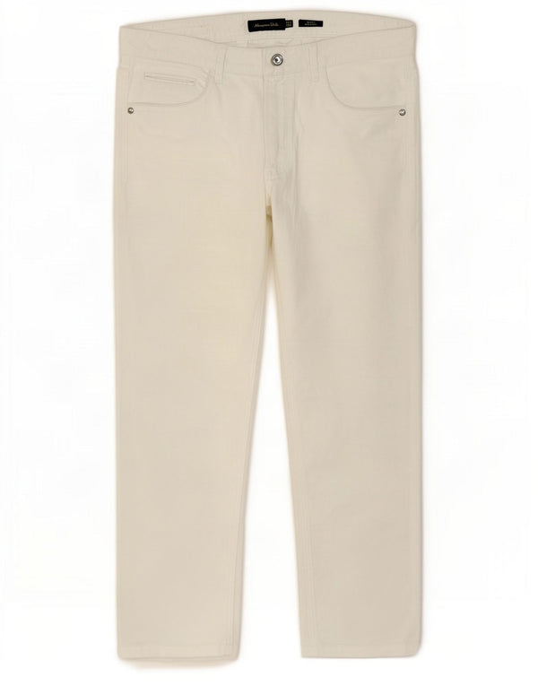 Massimo Dutti Ανδρικό slim Fit Casual Παντελόνι EU 42 Large W32 L28 White