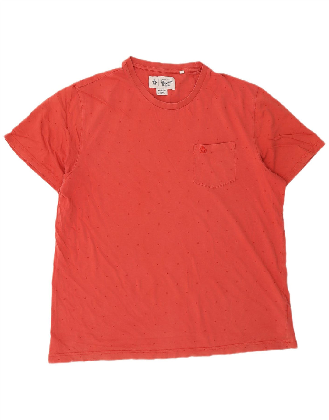 Ανδρικό T-Shirt Penguin Top XL Βαμβακερό κόκκινο με στίγματα