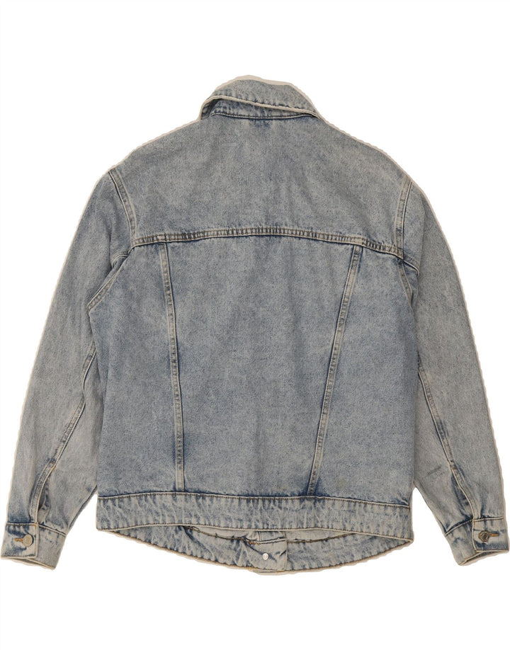 VINTAGE Womens Denim Jacket UK 14 Medium Blue Cotton Vintage Vintage and Second-Hand Vintage from Messina Hembry 