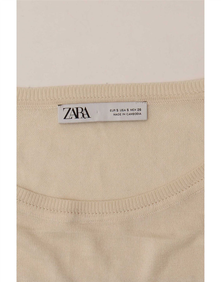Zara Γυναικείο Bolero Top 10 Small Off White ριγέ