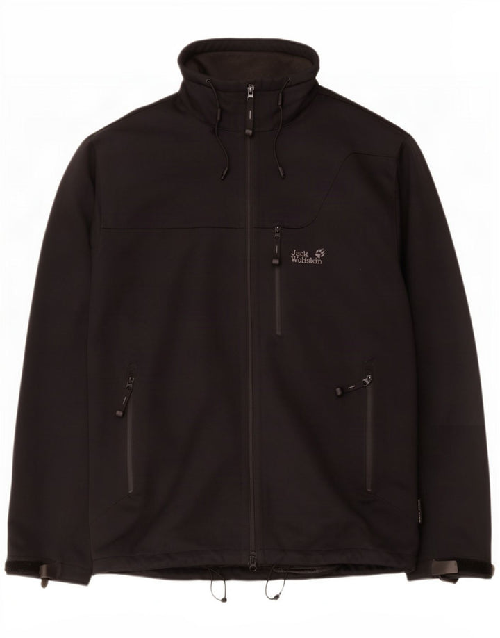 Jack Wolfskin Ανδρικό Ανεμοδράστη Μπουφάν UK 48 2XL Μαύρο Πολυεστέρας