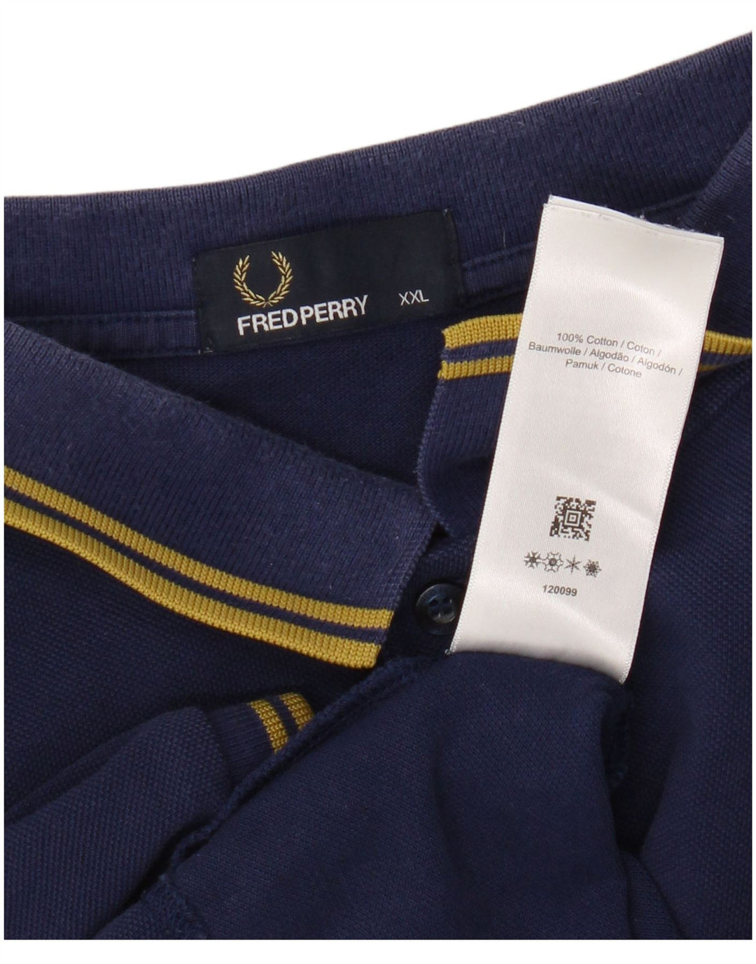 Fred Perry Ανδρικό πουκάμισο Polo 2XL Navy Blue βαμβακερό
