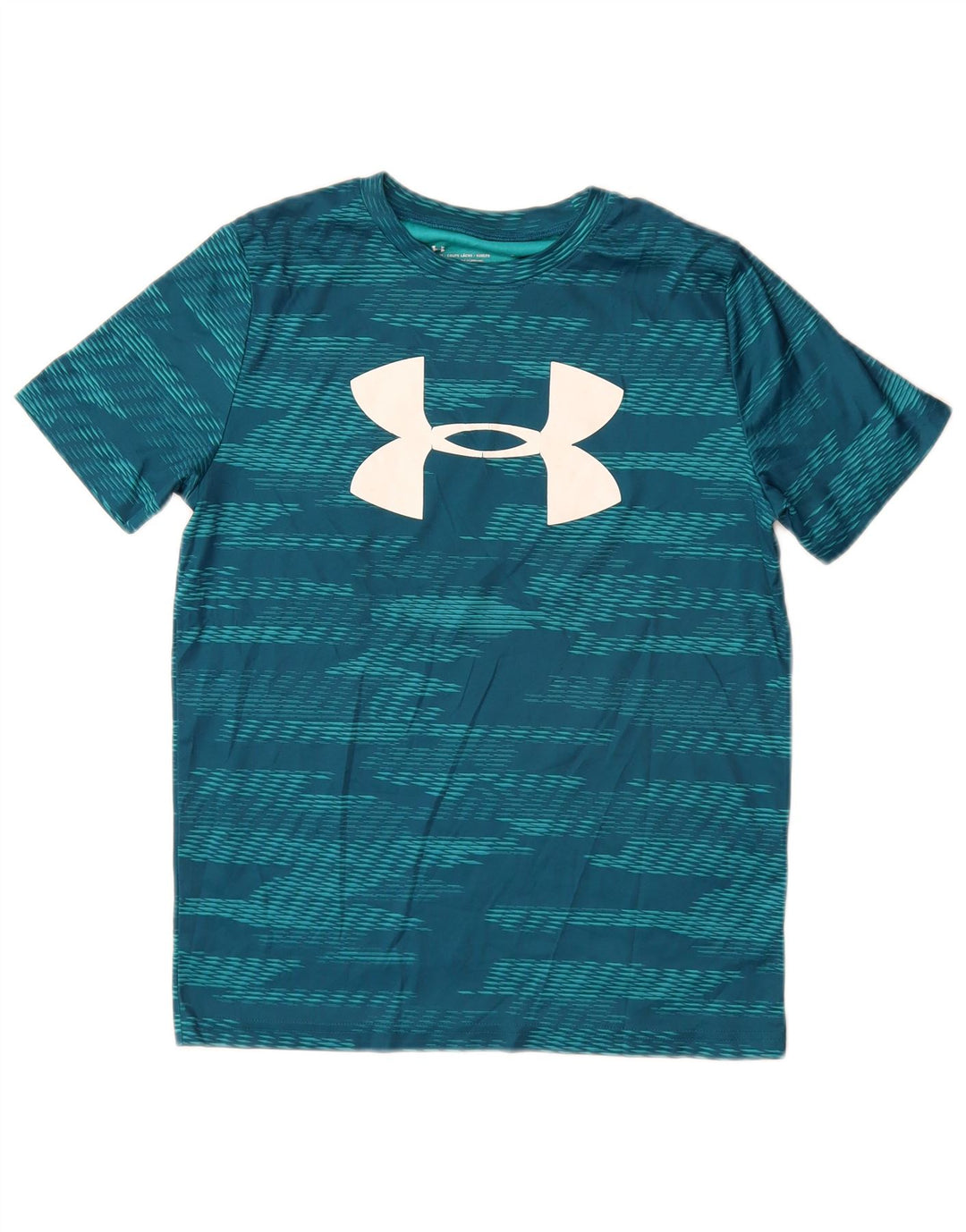 UNDER Armour Boys Heat Gear Graphic T-shirt Top 11-12 Years Large Blue