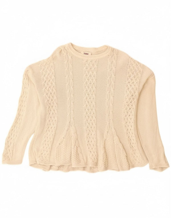 Sisley Γυναικείο πουλόβερ Relaxed Elegance Crew Neck Jumper UK 14 Medium Beige