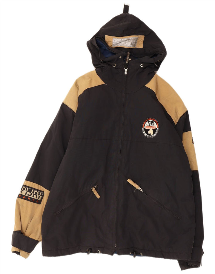 NAPAPIJRI Ανδρικό τζάκετ αντιανεμικό γραφικό UK 38 Medium Navy Blue