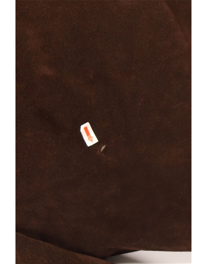 Vintage Γυναικείο Υπερμεγέθη Suede Windbreaker Coat UK 18 XL Brown