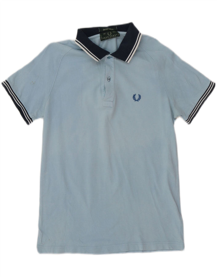Fred Perry Ανδρικό μπλουζάκι ράγκμπι πόλο, μεσαίο μπλε βαμβακερό ριγέ