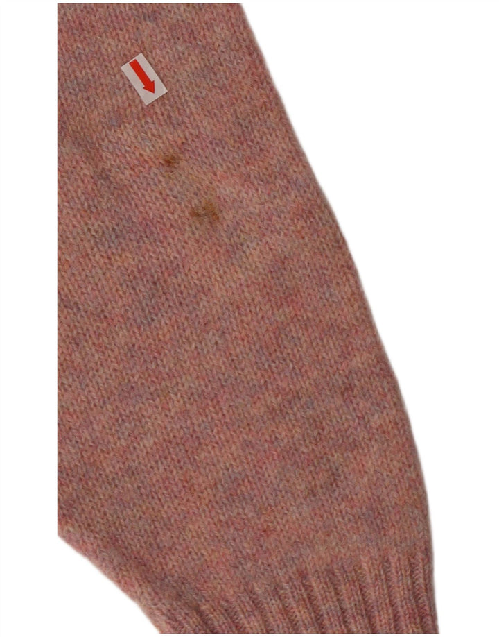 Ανδρικό πουλόβερ MC Kenzy με λαιμόκοψη μεσαίου ροζ μαλλί