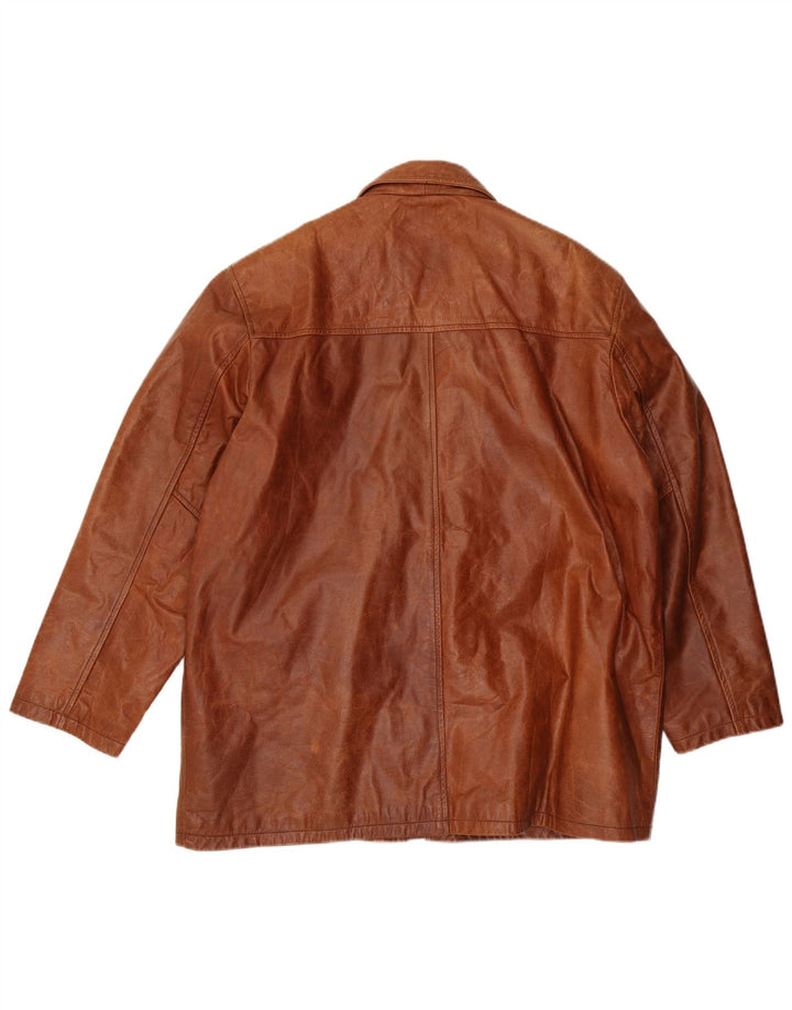 UNION RIVER Ανδρικό Δερμάτινο Μπουφάν UK 42 XL Καφέ Δερμάτινο