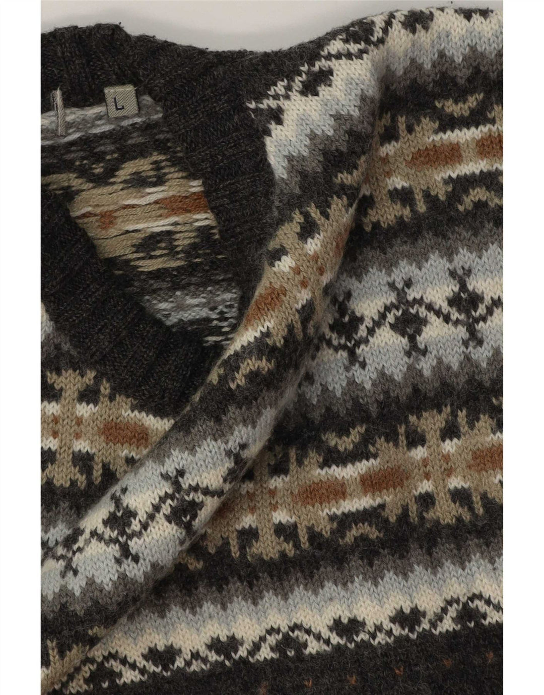 Ανδρικό πουλόβερ Lerros Crew Neck Jumper Large Grey Fair Isle
