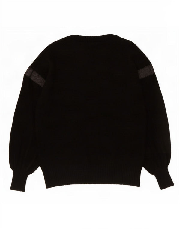Vintage Γυναικείο πουλόβερ με λαιμόκοψη IT 42 Medium Black Geometric