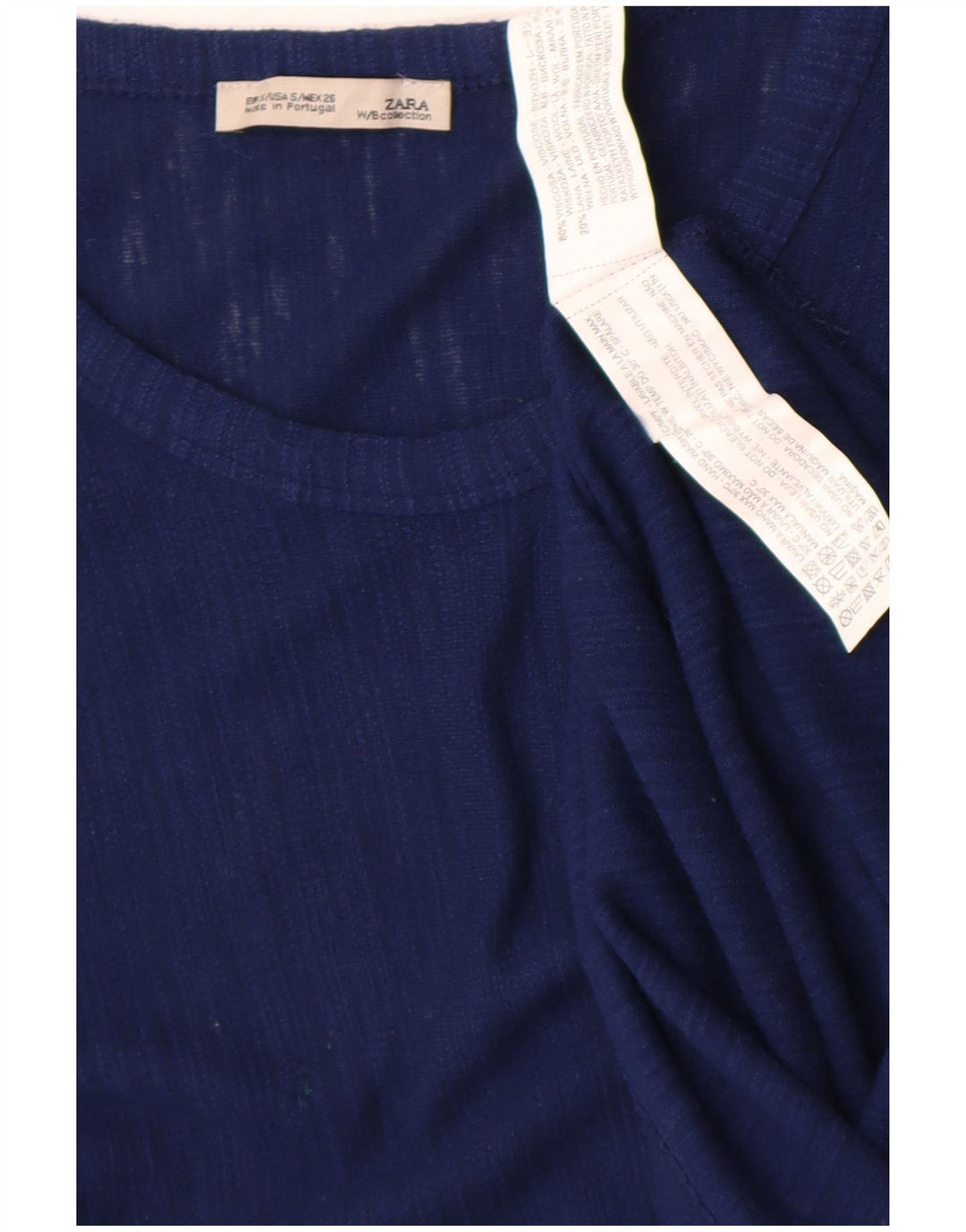 Zara Γυναικείο Asymmetric Tunic Top 10 Small Blue Viscose
