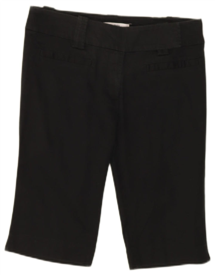 ZARA Womens Basic Bermuda Shorts EU 38 Small W28  Black Cotton