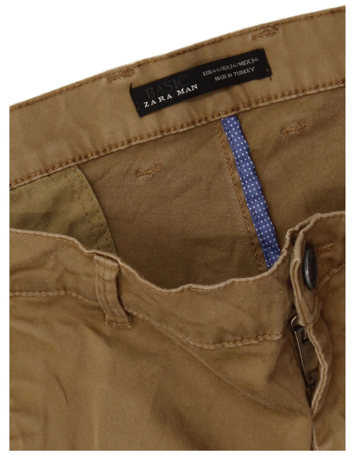 Zara Ανδρικό παντελόνι Chino Slim EU 44 Large W34 L29 Beige