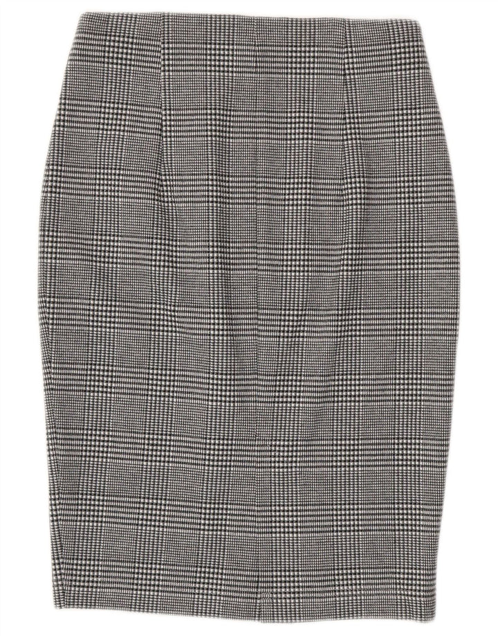 Marks & Spencer Γυναικεία Pencil Φούστα UK 8 Small W28 Grey Check Polyester