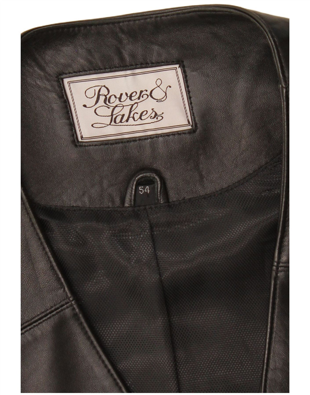 ROVER&LAKES Ανδρικό Δερμάτινο Γιλέκο IT 54 XL Μαύρο Δερμάτινο