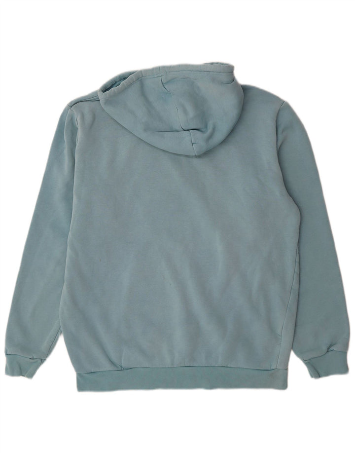 ADIDAS Mens Hoodie Jumper Large Blue Cotton
