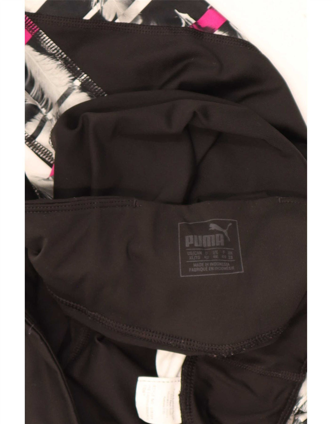 Puma Γυναικείο Κολάν UK 18 XL Μαύρο γεωμετρικό
