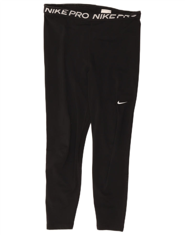 Γυναικεία γραφικά κολάν Nike Dri Fit Crop UK 14 Large Black Polyester