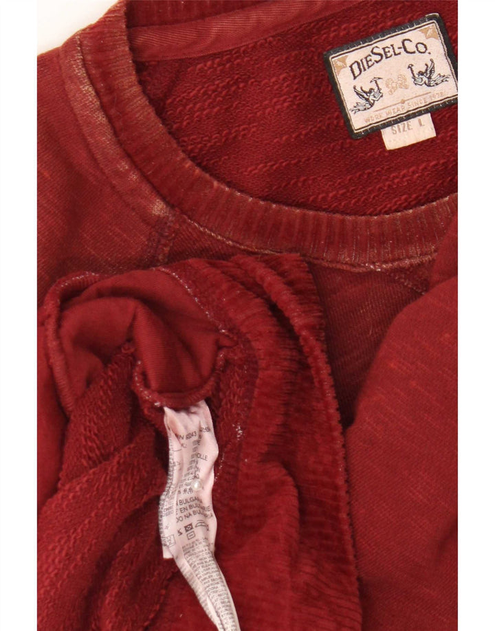 Diesel Ανδρικό Φούτερ Jumper Μεγάλο Βουργουνδί Βαμβακερό
