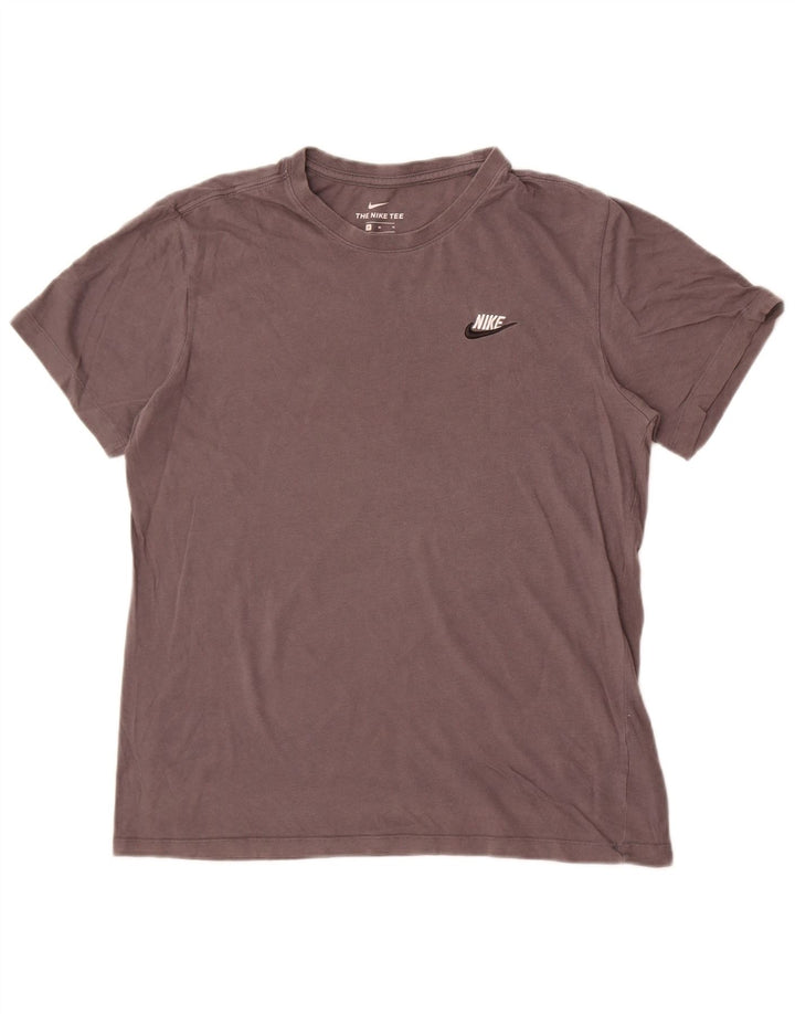Ανδρικό μπλουζάκι Nike, μεσαίο γκρι βαμβακερό