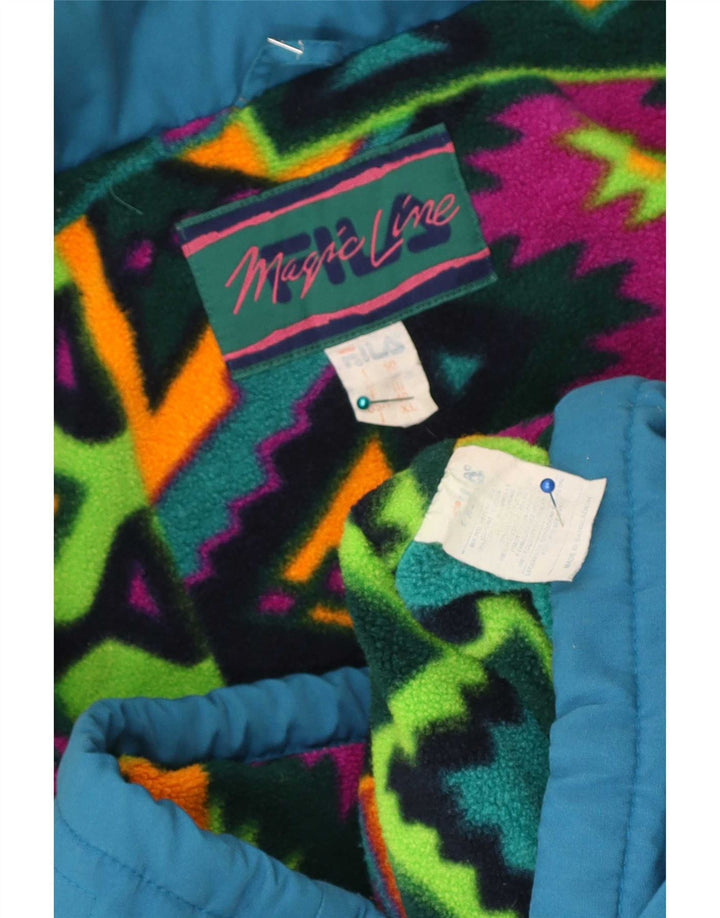 Ανδρικό μπουφάν με κουκούλα Fila UK 40 Large Blue Polyester