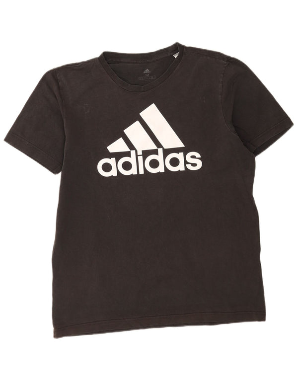 Ανδρικό γραφικό T-Shirt Adidas Top Μεσαίο μαύρο βαμβακερό