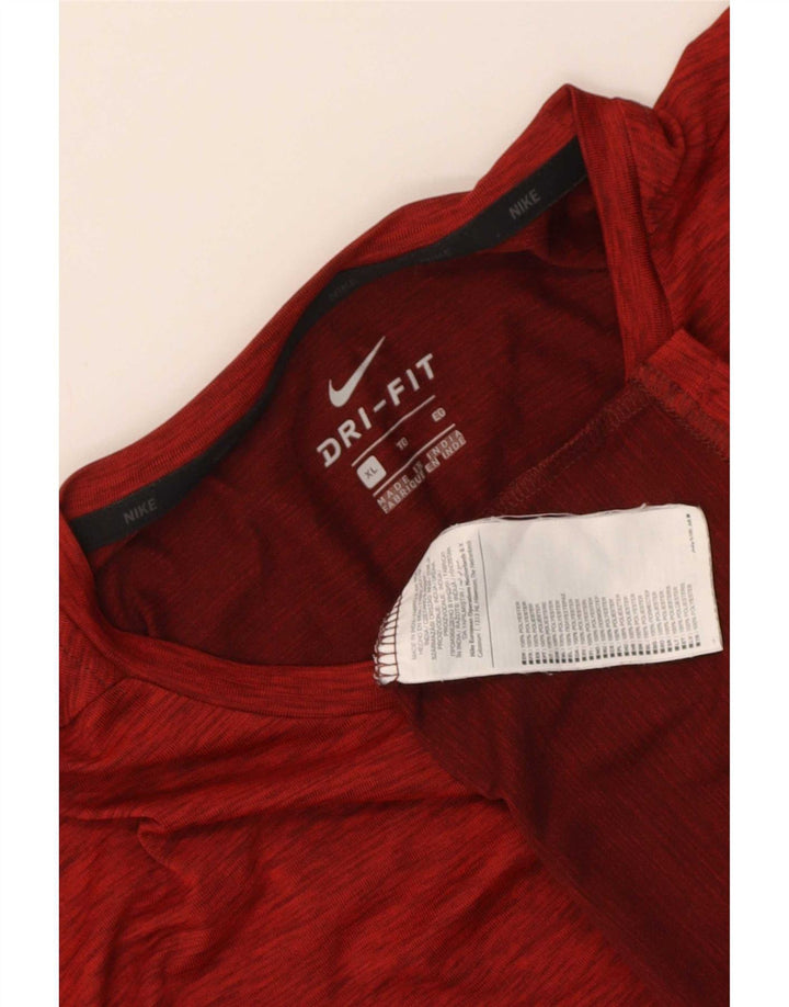 Ανδρικό T-Shirt Nike Dri Fit Top XL από πολυεστέρα με κόκκινες ίνες