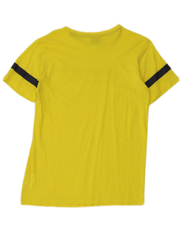 Champion Boys Graphic T-Shirt Top 13-14 Years XL Yellow Colourblock Cotton