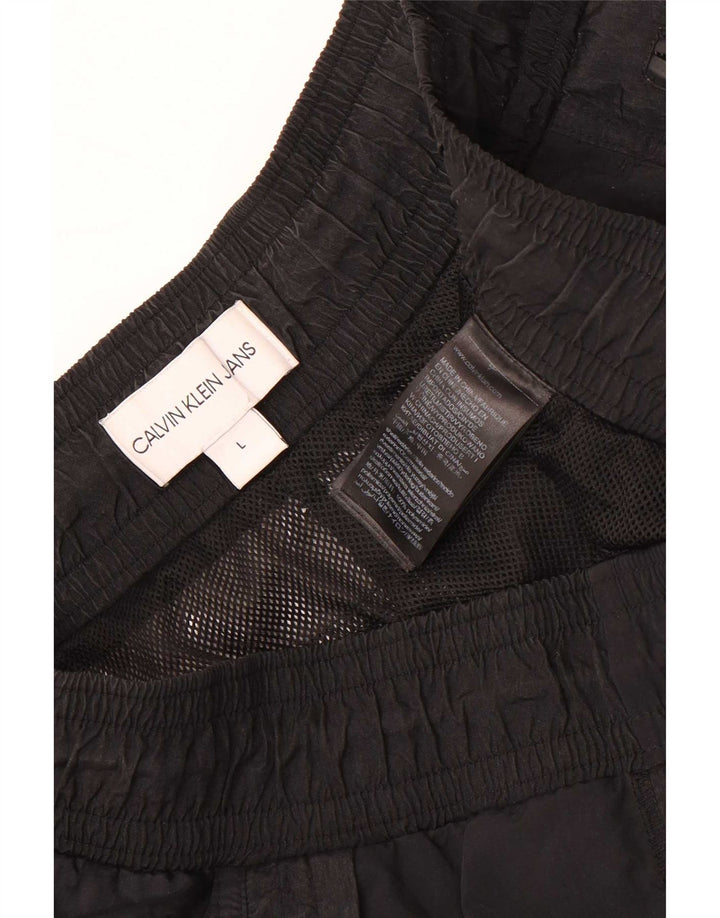 Ανδρική φόρμα Calvin Klein Παντελόνι Joggers Large Μαύρο Πολυαμίδιο