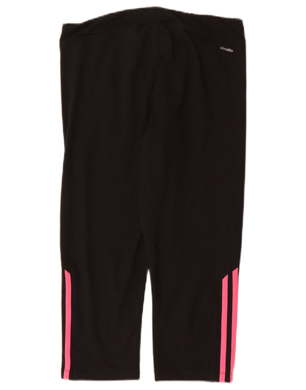 Adidas Γυναικεία κολάν Capri Climalite UK 12/14 Μεσαίο μαύρο πολυεστέρα