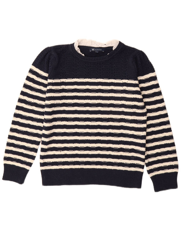 Crew Clothing Γυναικείο πουλόβερ με λαιμόκαυμα UK 12 Medium Navy Blue