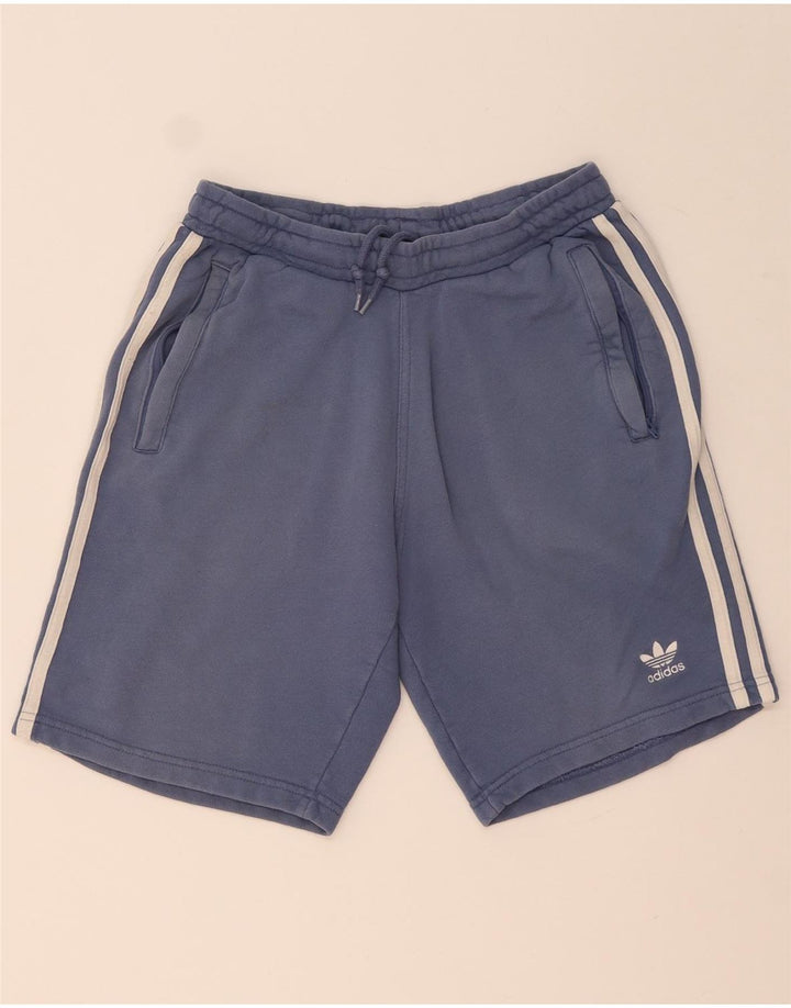 Ανδρικό αθλητικό σορτς Adidas μικρό μπλε βαμβακερό