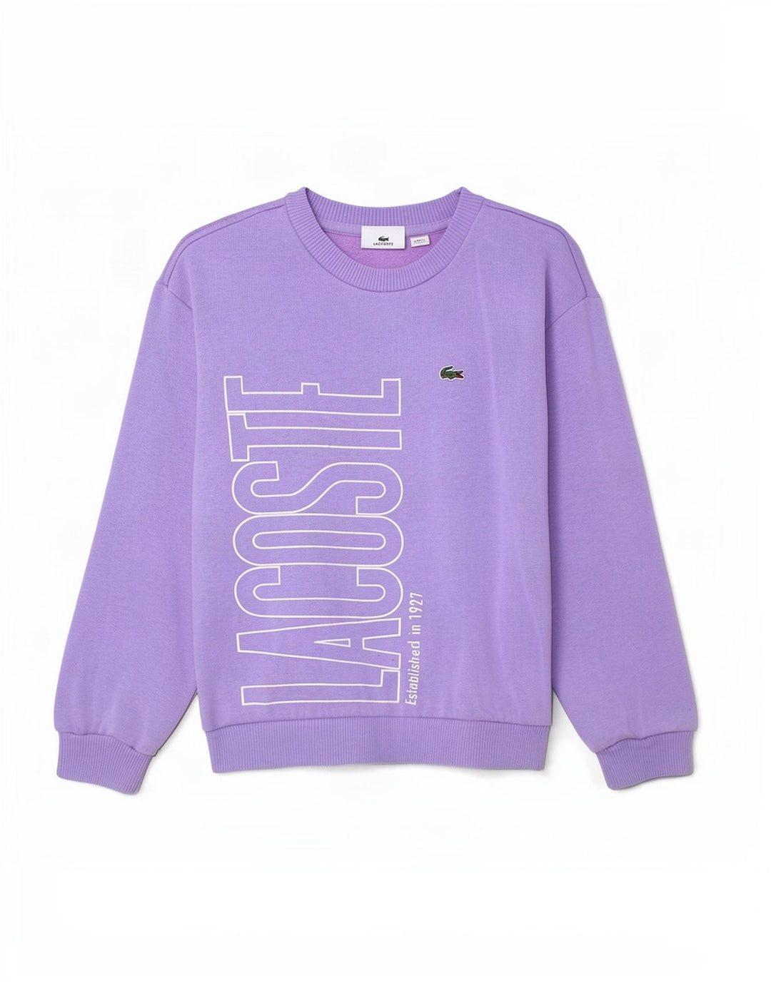 Γραφικό Φούτερ Lacoste Boys Jumper 7-8 ετών Μωβ βαμβακερό