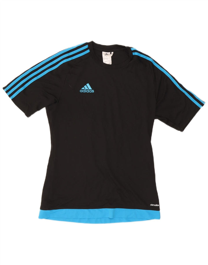 Adidas Ανδρικό T-Shirt Climalite Top Small Black Colourblock Πολυεστέρας