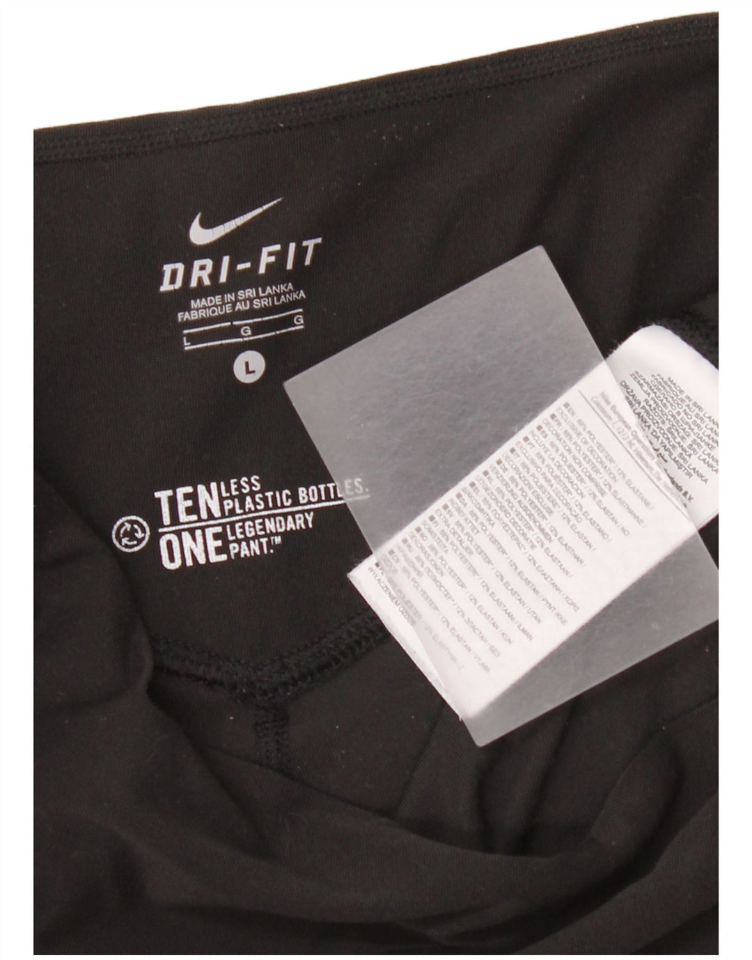 Γυναικείο κολάν Nike Dri Fit UK 16 Μεγάλο μαύρο πολυεστέρα