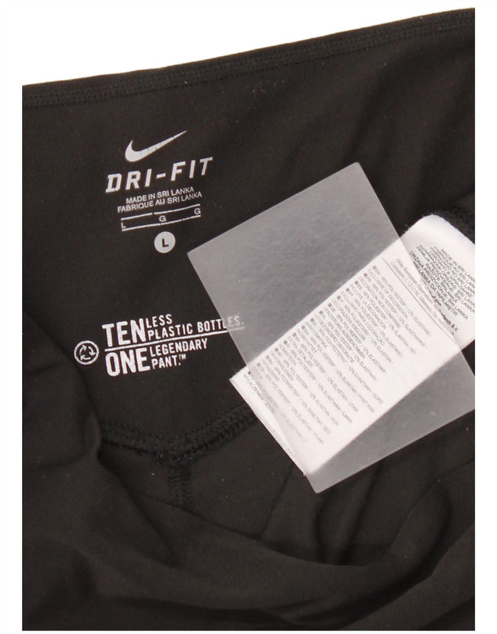 Γυναικείο κολάν Nike Dri Fit UK 16 Μεγάλο μαύρο πολυεστέρα