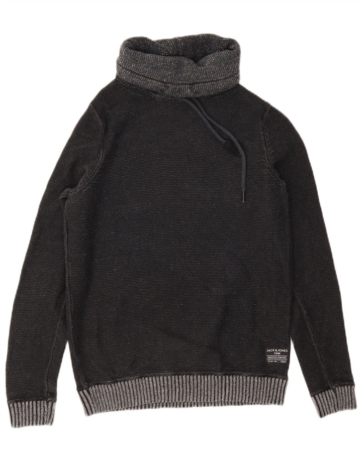 JACK & JONES Ανδρικό πουλόβερ με ρολό λαιμόκοψη μικρό γκρι