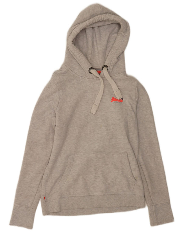 Superdry Γυναικείο Hoodie Jumper UK 14 Medium Grey Cotton
